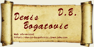 Denis Bogatović vizit kartica